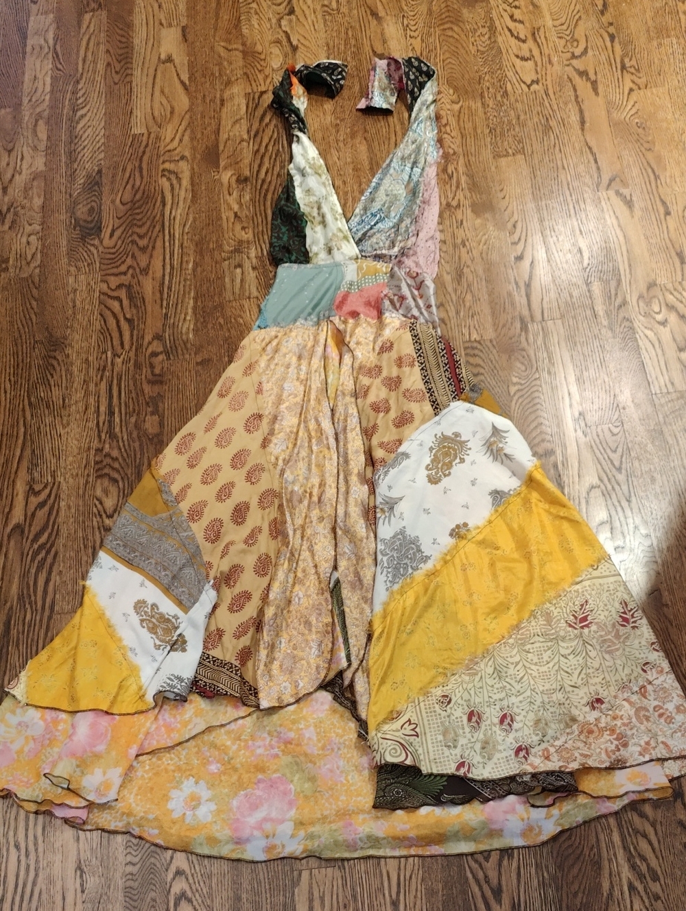 Unbranded Patchwork Halter Dress - Picture 9 of 15